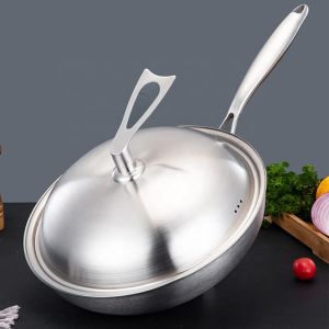 Quality High Capacity Stovetop Frying Pan Kitchen Non Stick Stainless Steel for sale
