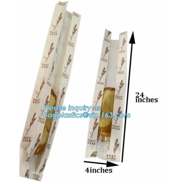 OEM Factory food grade white kraft paper bread bag for restaurant oil proof popcorn Packaging bag,paper bags with flat h