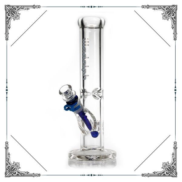 9MM Thick Glass Bong 12'' Straight Tube Glass Smoking Hookah Pipes