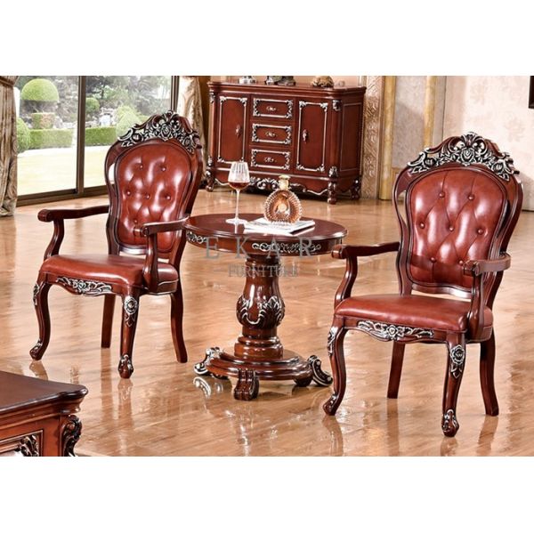 Wood carved dinning chair antique carved armchair