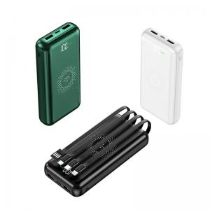 China 4 Cable With One Body Plastic Power Bank Lithium Battery Superspeed on sale