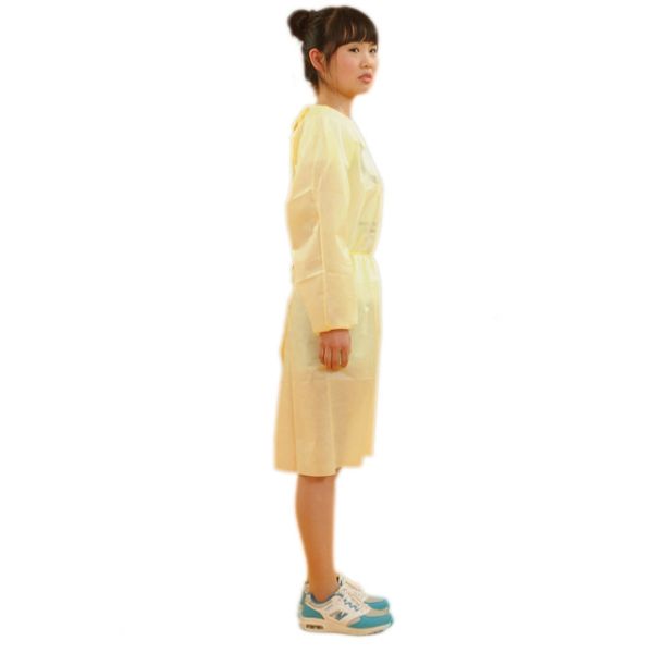 Long Sleeve Hospital Disposable Isolation Gowns Fluid Resistant Easy Removal