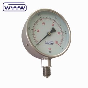 WYYW factory 100mm stainless steel price of pressure gauge