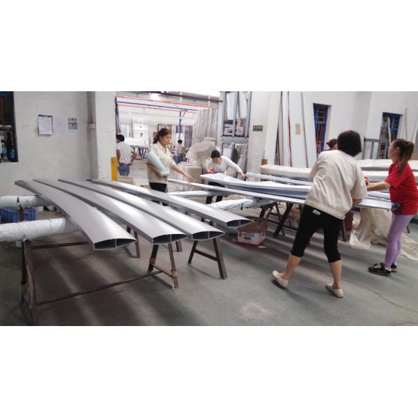 Exterior Aerofoil Aluminum Airfoil Louvers Sun Control Horizontal For Building facades