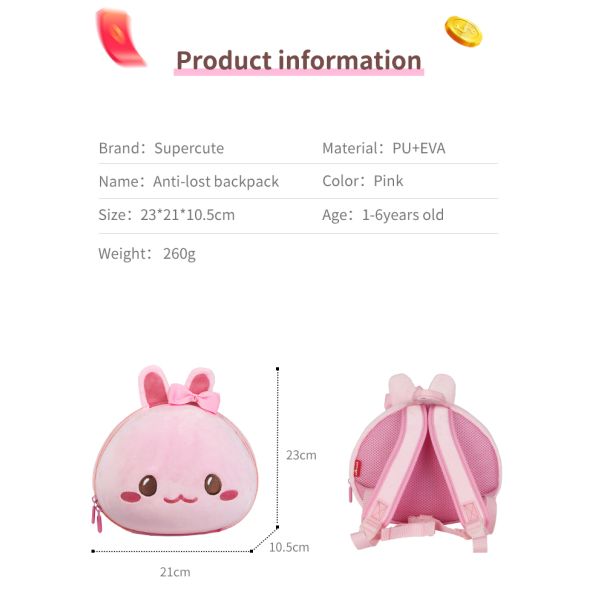 Supercute 3d Hard Shell Eva Animal Personalized Kindergarten Backpack For Kids