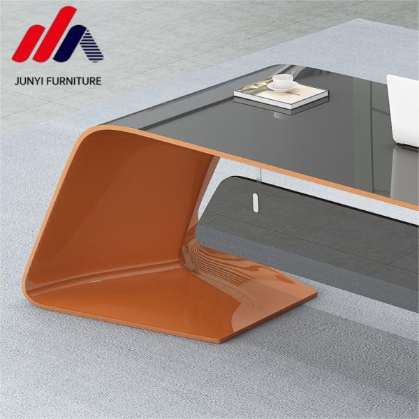 Modern Bedroom Furniture Design Irregular Shape Office Desk with Baking Paint