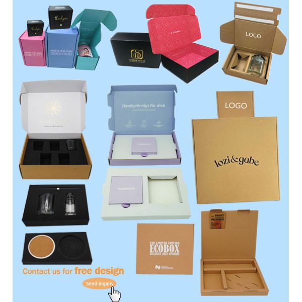Custom Corrugated Gift Fold Box OEM Factory Eco Friendly Shipping Paper Mailer Box Packaging With Logo