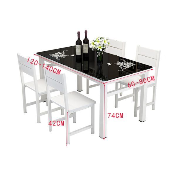 High Temperature Resistant Glass Dining Table Set For Banquet / Dinner Party