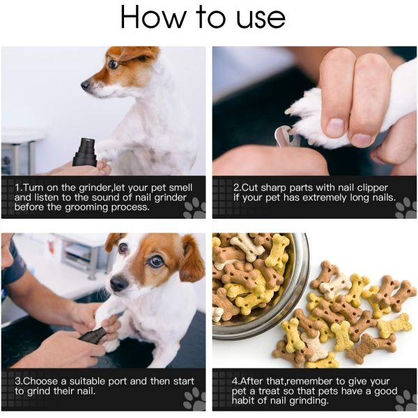 150g Rechargeable Electric Pet Nail Grinder Clippers Low Noise 220-240V For Dog cat