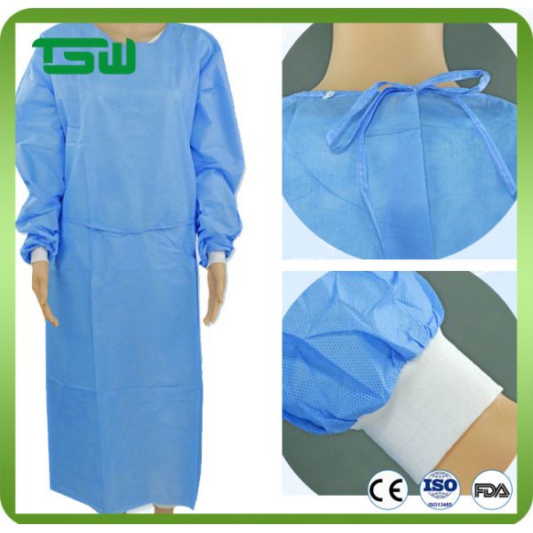 Lint Free Disposable PP Nonwoven Isolation Gown
