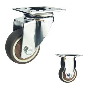 75mm TPR Furniture Swivel Casters For Chairs Cabinets