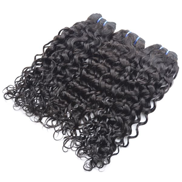 Water Wave Human Hair Weave 8-26 Inch Extension Remy Curly 1/3/4 PCS Hair Bundle