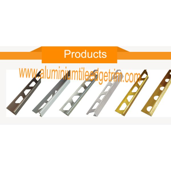 L Shaped Chrome Aluminium Tile Edge Trim , Metal Corner Tile Edging Trim For Wall