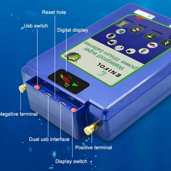 24V 30ah 50ah 12V Lithium Ion Battery Power Pack 100ah Waterproof For Solar System