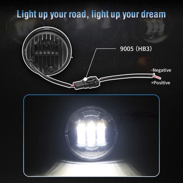 IP67 4.5 Inch Cree LED Passing Light LED Fog Lamps For Motorcycles Auxiliary Light