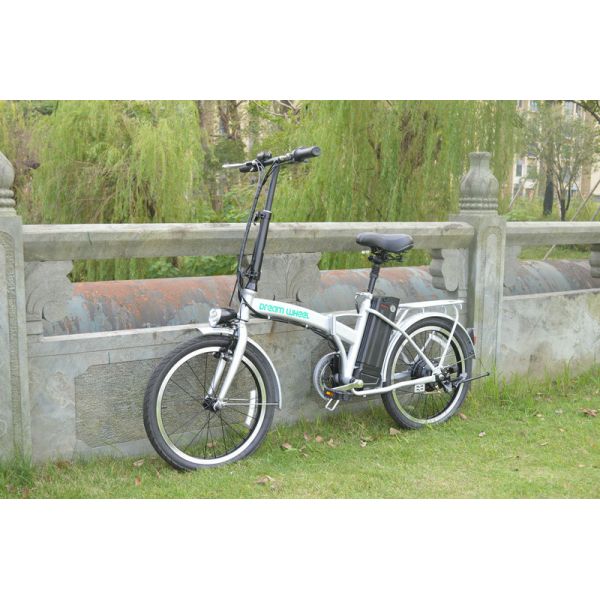 25km/H Small Long Range Folding Electric Bike 36V 250W Brushless Hub Motor