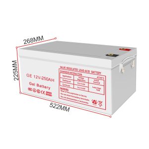IEC 61215 12V 250AH Gel Solar Battery AGM Gel Battery