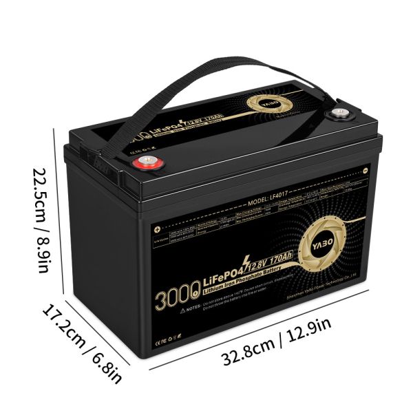 12 Volt 12V 170Ah Lifepo4 Lithium Battery Rechargeable Deep Cycle 4S1P