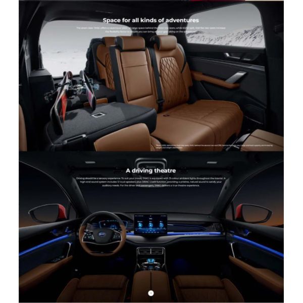 2024 Byd Tang EV Long Range 600km Electric Car New Energy 4-Wheel Drive SUV High Quality Made in China