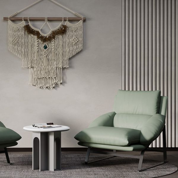 Hotel Ergonomic Upholstered Lounge Chair Modern Minimalist Green