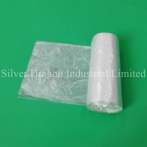 Quality Clear HDPE bin liners/kitchen garbage bags on rolls, 6 micron, 50 pcs per roll, 20 rolls per box for sale