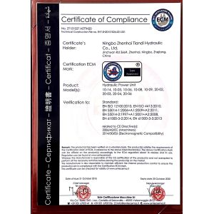 Ningbo Zhenhai TIANDI Hydraulic CO.,LTD Certifications