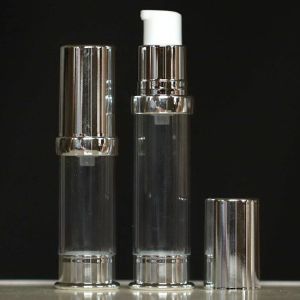 Cosmetic Liquid Foundation Pump , Refillable Airless Lotion Pump Without Straw