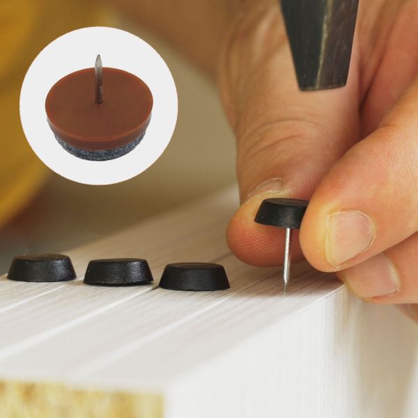 15MMx21.3MM Size Furniture Feet Nail Zinc Plated For Wood Furniture Leg