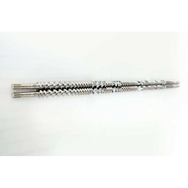 Twin Screw Extruder Granulator Accessories Meshing Covey Screw Parts From 12mm - 300mm