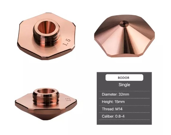 Bodor Dia28mm Fiber Laser Cutting Nozzle Laser Cutting Head Replacement