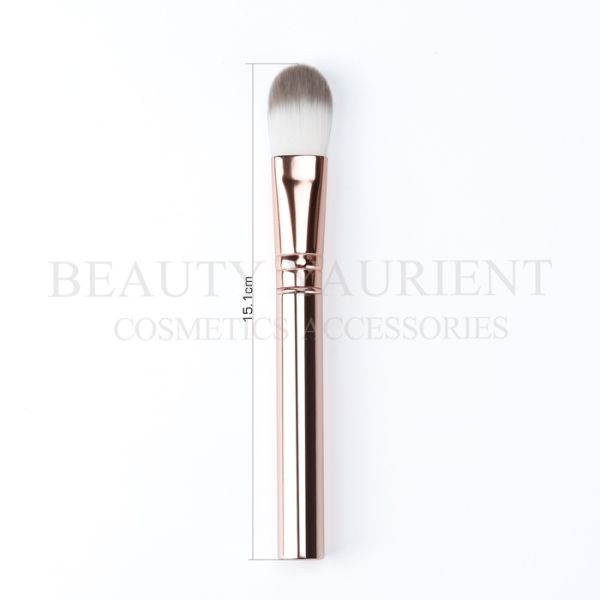 Customized Face Foundation Single Makeup Brush With Plastic Handle Soft PBT Hair