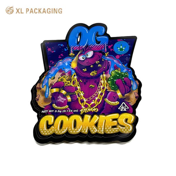 XL Packaging Custom Paper Sticker Smell Proof Mylar Zipper Bag Candy Doypack Seal Stand Up Plastic Pouch Packaging