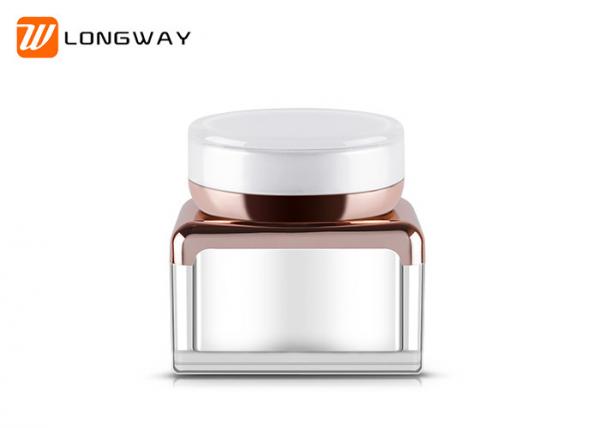 Buy 30ml Acrylic cream jar Double Layer Plastic Bottles / Plastic Cream Jar Free Sample Available at wholesale prices