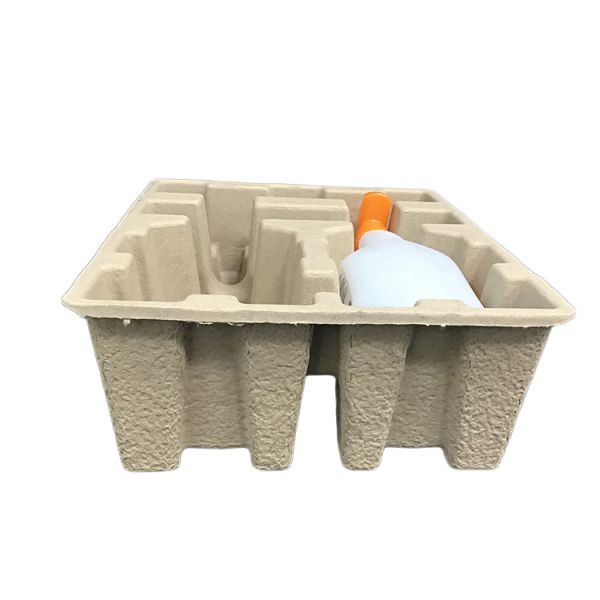 Compostable Recycled Paper Tray Dry Pressed Ecofriendly SGS Approved