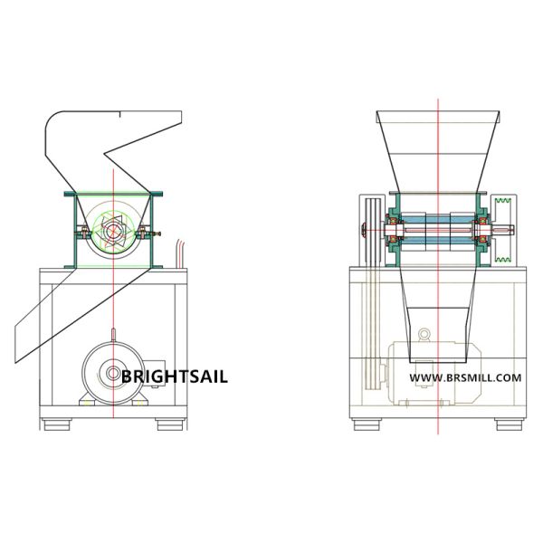 1 To 5 Mm Grain Crusher Machine , Chickpea Granules Ginseng Root Grinder Machine