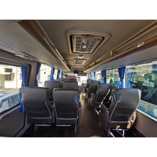 August 2019 Second Hand Luxury Bus 19 Seats ISO Certified