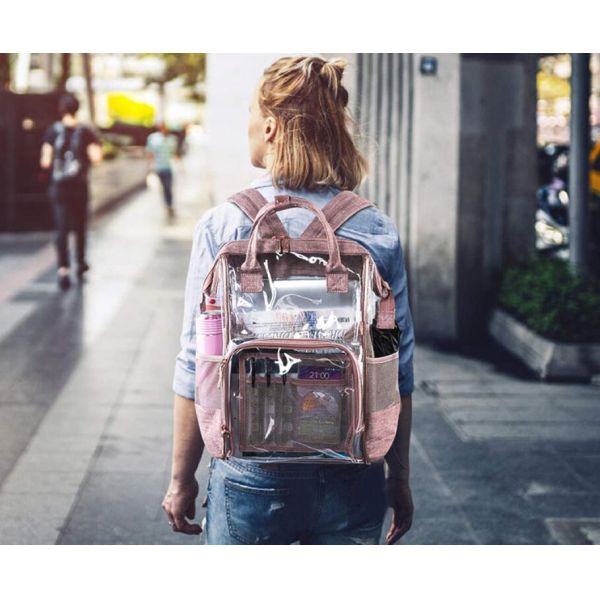 Transparent Large Outdoor Waterproof Bag PVC Material Zipper Opening