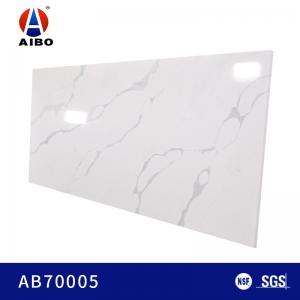China 7% Resin 30MM Glossy White Calacatta With Grey Veins For Bathroom on sale