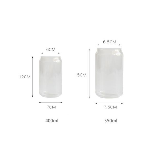 Simple style glass cup clear glass drinking cup for milk juice ice cream