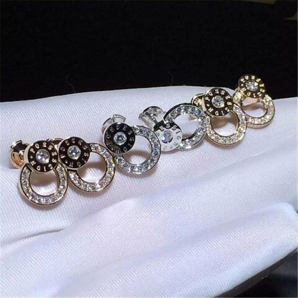 Luxury jewe factory earrings gold diamond 18k gold white gold yellow gold rose gold diamond earrings