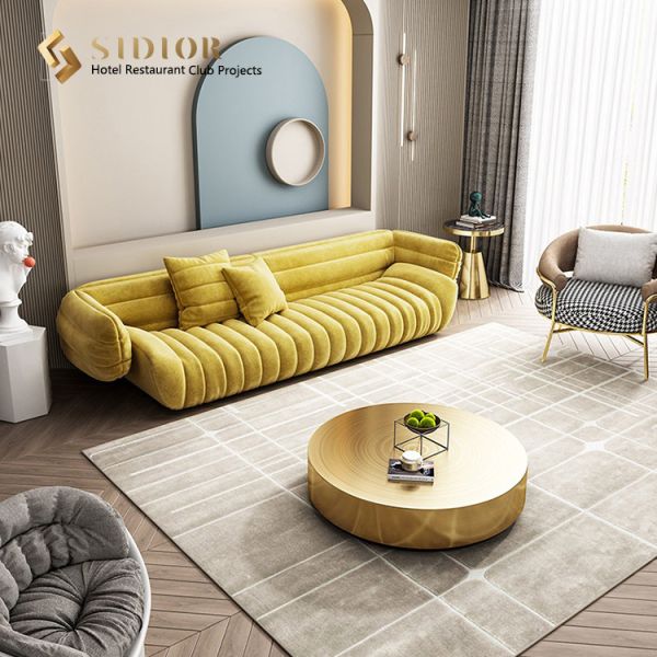 PU Leather Sofa, Hotel Sofa, Lobby Sofa, Villa Sofa, Restaurant Sofa, High Density Foam, Solid Wood Base