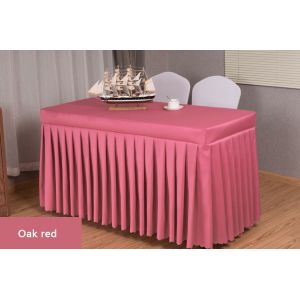 blue Washable 100% Polyester Restaurant Table Skirt