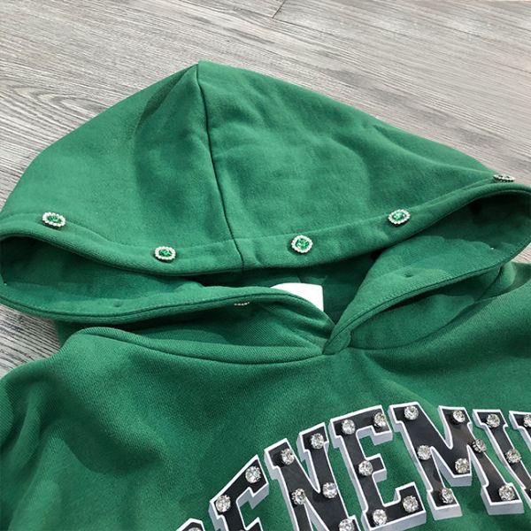 Custom Sweat Suits Rhinestone Distressed Screen Print Logo Hoodie Acid Washed Legging Sweatpants Vintage Tracksuits For Men