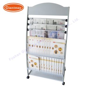 Journal Shelf Library Book Rack Metal Magazine Stand