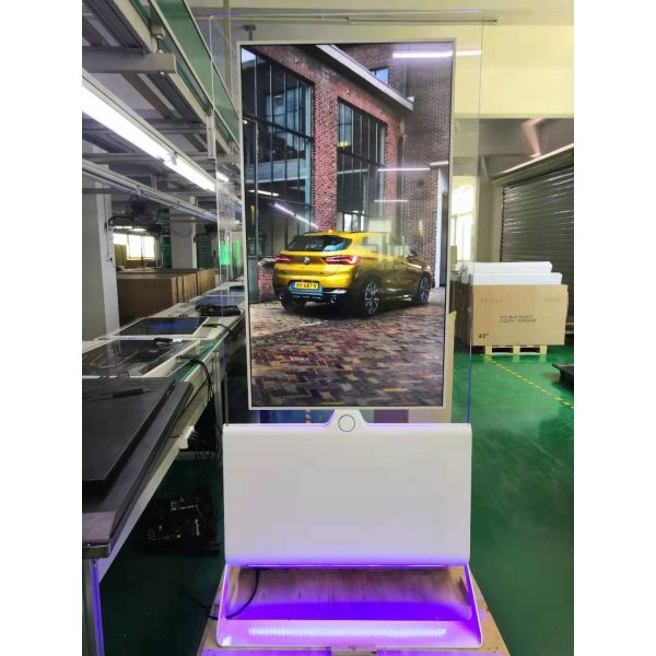 Floor Standing Digital Signage Kiosk 43'' 55'' Transparent Frame 3 Years Warranty