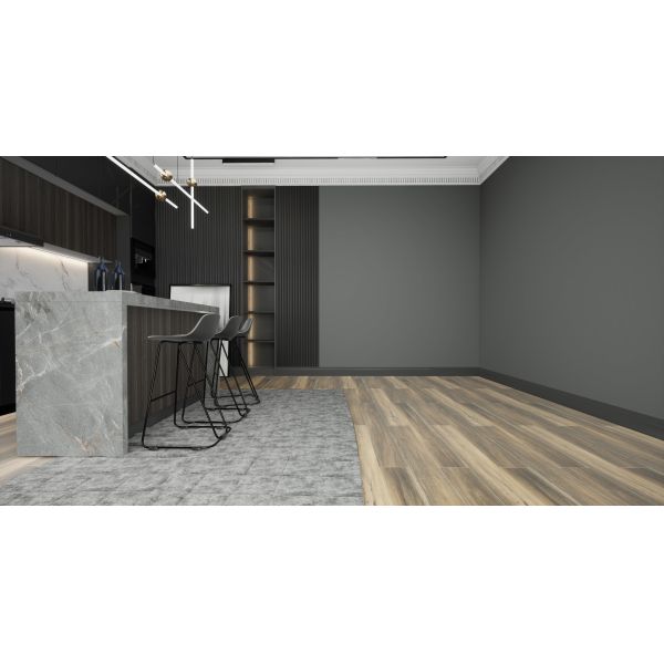 4mm Stone Plastic Composite Flooring Eco Friendly Unilin Click Oak Burlywood Wood Grain GKBM DG-W50001B