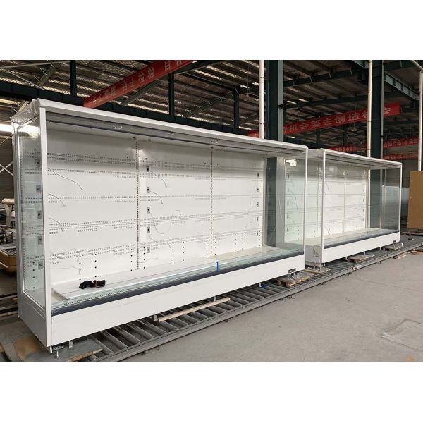 R448a Energy Saving Remote Multideck Chiller Auto Defrosting 5pcs Up Shelf