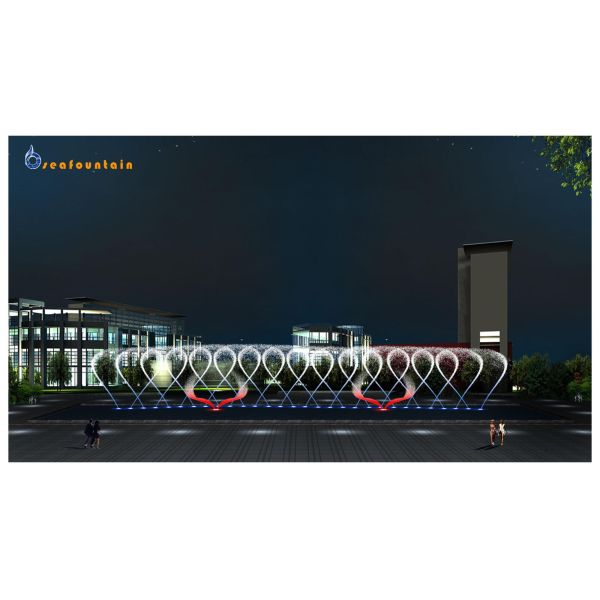 Customized Size Waterscape Laser Water Screen Movie Show Fountain ISO CE Certification