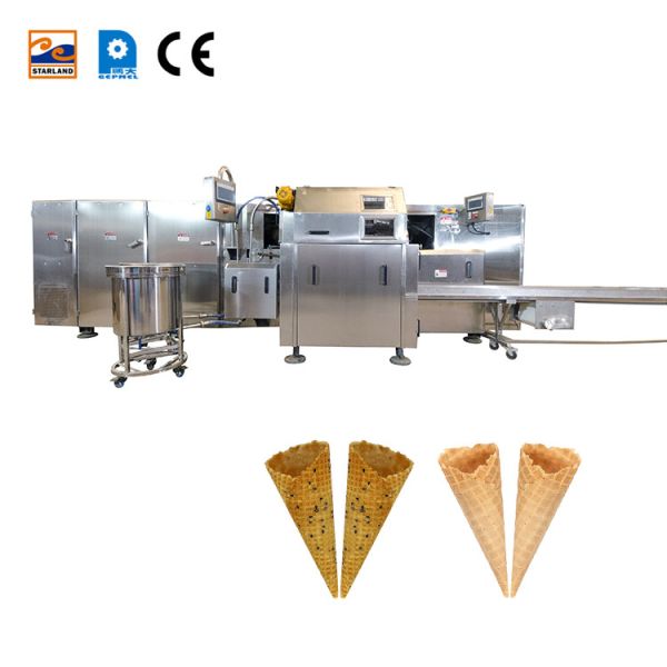 1.1KW Sugar Cone Production Line Ice Cream Waffle Cones Baking Making Machine