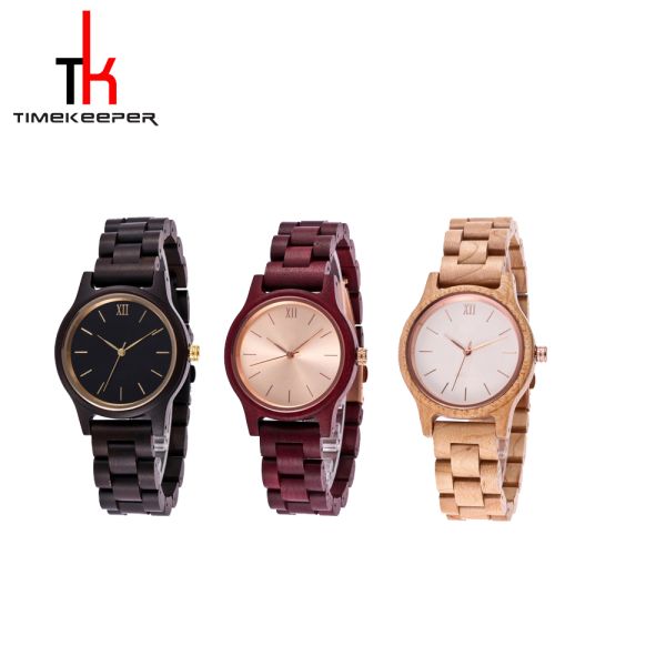 Waterproof Sandalwood Quartz All Wood Watch Ce Certified Customized